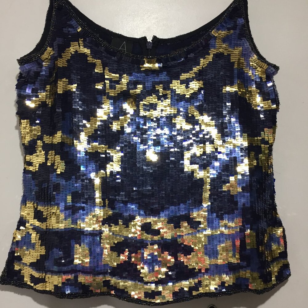 RONALD JOYCE SQUIN CROP BLOUSE SIZE 8